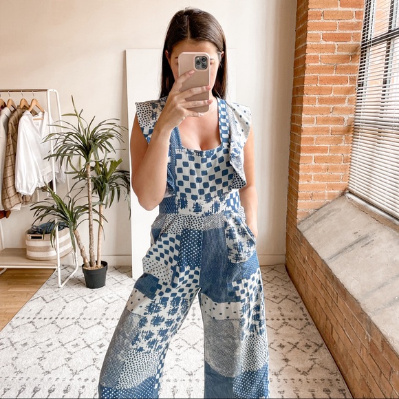 Alix of Bohemia Pants - Alix of Bohemia  Patchwork Oshin Indigo Overall Jumpsuit Blue